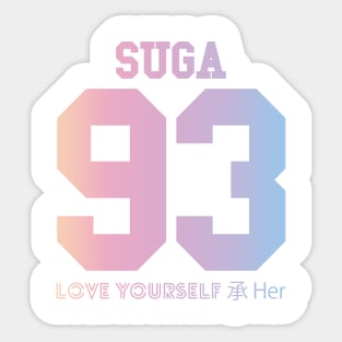 BTS (Bangtan Boys) LOVE YOURSELF 轉 'Her' Suga 93 Jersey Sticker